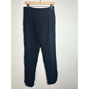 VTG‎ Harris Wallace NY 100% Wool Lined Pants High Rise Slit Ankle Minimalist 10